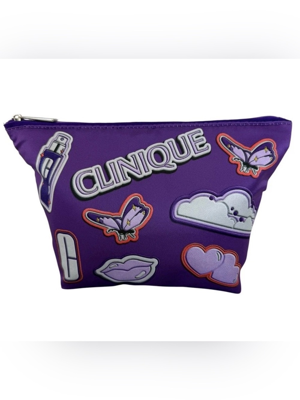 Clinique Purple Cosmetic Pouch